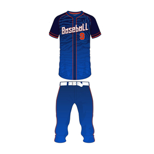 Ensemble de maillots de baseball personnalisés pour hommes, uniforme de baseball à boutons, manches courtes, impression sublimée, vêtements de baseball respirants - Product Image 1