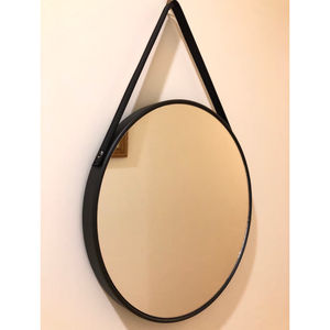 45cm <b>Round</b> Japandi Minimal Home Decor Decorative <b>Mirror</b> with <b>Black</b> Matte Metal Frame Made in Taiwan - Product Image 2
