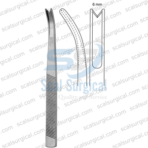 Osteótomo curvo en forma de V Blume Guarded para osteotomía nasal lateral, instrumento quirúrgico de rinoplastia, cincel óseo - Product Image 5