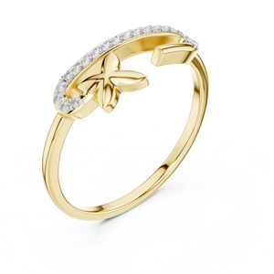 Anillo de Oro Blanco de 14K con Diamante Cultivado en Laboratorio, Corte Redondo, para Mujer |   Ropa de Boda |   Diamante Cultivado Nuevo - Product Image 5