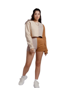 Ensemble de shorts de sport d'été pour femmes, en coton uni, sans manches, sans bretelles, longueur genou, taille naturelle, avec logo personnalisé, taille unique - Product Image 5