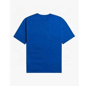 Camiseta de algodón extragrande personalizada para hombre, camiseta lisa de alta calidad para impresión, 220g, color azul, manga corta - Product Image 2