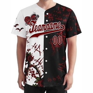 Chemises de baseball de haute qualité en sublimation avec des couleurs résistantes à la décoloration, coupe confortable pour les vêtements de sport quotidiens - Product Image 1