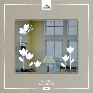 Mejora tu área de estar con este espejo LED de doble color con regulador de intensidad, diseño artístico sin marco, antivaho y ecológico. - Product Image 2