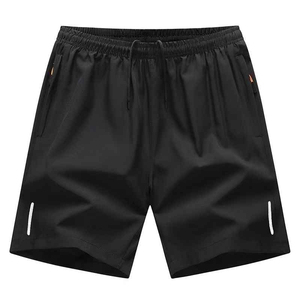 Pantalones Cortos Bermuda para Hombre, Negros, Ecológicos, con Estampado Tejido en la Parte Delantera, de Secado Rápido, Poliéster/Algodón, Cintura Media, con Cordón Ajustable, Casuales y Deportivos - Product Image 5