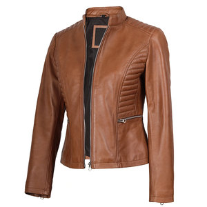 Luxury Cropped Leather Motorcycle <b>Jackets</b> for Women Comfortable & Stylish Plus Size Coats <b>Zipper</b> <b>Jackets</b> For Ladies - Product Image 3