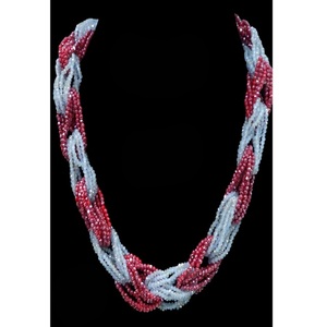 Collier pendentif long en laiton de qualité supérieure avec perles, plaqué argent, tendance, pour mariage, bijoux pour femmes - Product Image 1