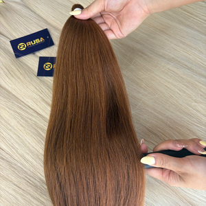 ผมต่อ RUSA HAIR แบบเป็นมัด น้ำหนัก 100 กรัม ผมแท้เวียดนาม เกรดเวอร์จิ้น ซุปเปอร์ดับเบิ้ลดรอน ไม่มีส่วนผสมของเส้นใยสังเคราะห์ สีบลอนด์ - Product Image 1