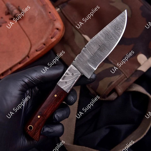 มีดดาบเหล็กดามัสกัสแบบดรอปพอยต์สำหรับล่าสัตว์และตั้งแคมป์กลางแจ้ง ปี 2025 ขายดี ด้ามจับไม้พะยูงธรรมชาติ ออกแบบตามหลักสรีรศาสตร์ - Product Image 5