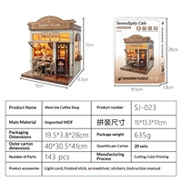 Model Perakitan Puzzle 3D Rumah Miniatur DIY Pemandangan Jalanan Kayu, Mainan Edukatif untuk Usia 14+