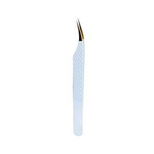 Custom <b>Pink</b> Rose Gold Eyelash Extension Applicator Tweezers <b>Set</b> Straight Pointed Volume Eyelash Tweezers Custom Stainless Steel - Product Image 5