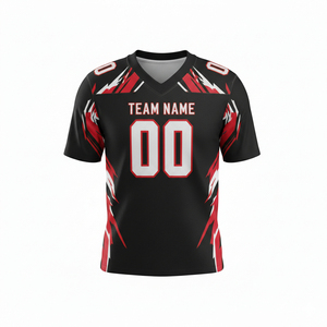 Ensemble d'uniformes de football américain personnalisés en gros, imprimés par sublimation, séchage rapide, respirant, en polyester, vêtements de sport d'équipe, vêtements d'entraînement - Product Image 2