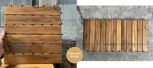 Tarima de Exterior de Madera y Plástico Compuesto, Cuadrada, de 300x300 mm, Moderna, Impermeable, Antideslizante, Ignífuga, Ecológica, con Sistema de Bloqueo Doble - Product Image 3