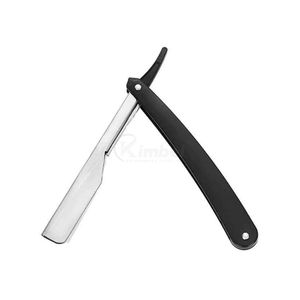 Rasoir droit tactique gris mat professionnel pour barbier, idéal pour la définition précise de la barbe et la coupe des poils du visage masculin - Product Image 5