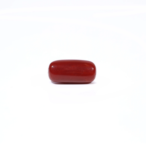 Natural Red Coral Oval Cabochon Loose Gemstone 4.22 Carat Certified Wholesale - Product Image 1