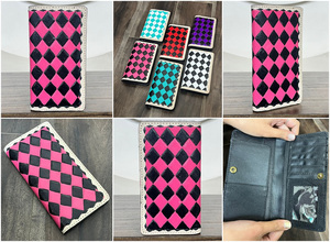 Cartera Larga de Cuero Genuino con Diseño Cuadriculado y Protección RFID, Unisex, Precio al por Mayor, Estilo Occidental, Tarjetero, Monedero para Uso Diario - Product Image 2