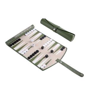 Juego de Backgammon Plegable de Cuero PU Premium de Marca Personalizada HARBOR CORPORATION, Juego de Entretenimiento Duradero para Viajes al Aire Libre - Product Image 1