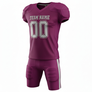 Ensemble d'uniformes de football américain personnalisés, maillot et pantalon de football sublimés, polyester respirant, nom de l'équipe sur le devant, logo, sports d'équipe - Product Image 4