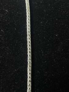 Pulsera de tenis de lujo para mujer, chapada en oro rosa de 14K, con diamantes cultivados en laboratorio de corte brillante redondo - Product Image 4