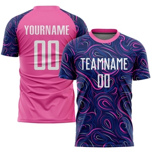 ขายส่งโดยตรงจาก OMMIZ INDUSTRY ชุดฟุตบอลแบบ sublimation สีดำชมพูร้อนแรงตามสั่ง - Product Image 4