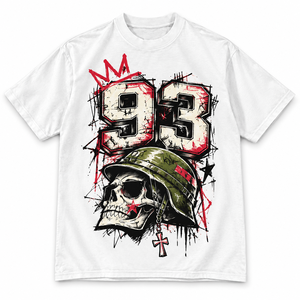 Maßgefertigtes Großhandels-Weißes Übergroßes T-Shirt Unisex Schwergewichtiges Baumwoll-Tee 92 Grafik Drop-Shoulder Streetwear Private Label Bekleidung - Product Image 1