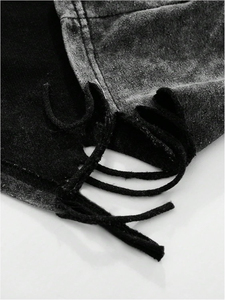 Customized <b>Drop</b> Shoulder O-Neck <b>Acid</b> Washed Distressed Heavyweight Cotton Blank Plain Oversized 100% Cotton Jersey Men's T-shirt - Product Image 4