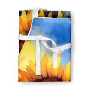 Delantal de acuarela de girasoles Multicolor grande, servidor de cocina Unisex para cocinar, manualidades para hornear, jardinería para adultos, hombres y mujeres - Product Image 3