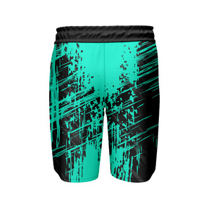 Shorts en mesh personnalisés par sublimation pour hommes, avec poches, pour l'entraînement, motifs crème glacée, confettis, drapeau américain, camouflage - Product Image 2
