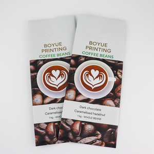 Emballage de café personnalisé refermable, sachets de café biodégradables sur mesure de 100 g, 150 g, 250 g, 500 g, 1 kg - Product Image 1