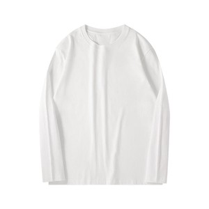 T-shirt en coton à manches longues pour homme, col rond, respirant, décontracté, à porter au quotidien, tendance - Product Image 3