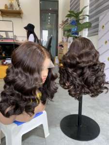 Barato grueso 18 pulgadas húmedo N ondulado sin procesar Real 100 por ciento crudo Vietnam paquetes tejido cabello humano - Product Image 4