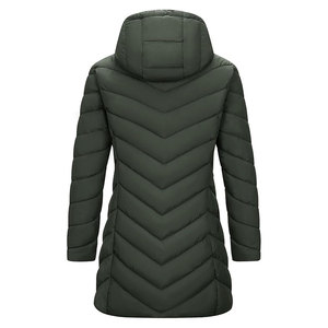<b>Women's</b> Long Hooded <b>Lightweight</b> Puffer <b>Coat</b> Quilted Insulated Winter Jacket Warm Slim Fit Stylish Outerwear for Cold Weather - Product Image 2