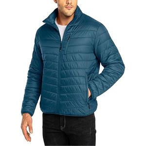 Chaqueta Acolchada Impermeable para Hombre, Chaqueta de Invierno Acolchada con Diseño de Burbujas, Chaqueta de Plumón Verde de Poliéster para Exteriores, Chaqueta Acolchada Personalizada para Hombre - Product Image 1