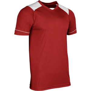 T-shirt de sport rouge pour homme, manches courtes, col rond, séchage rapide, 100% polyester tricoté 240g, coupe classique, impression numérique - Product Image 1