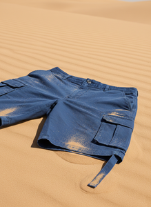 Shorts cargo pour hommes, shorts cargo décontractés pour l'été, shorts cargo pour hommes style streetwear, shorts en coton au-dessus du genou, shorts safari pour hommes - Product Image 5