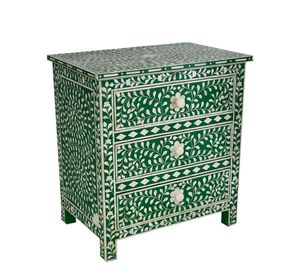 Luxury Bone Inlay <b>Drawer</b> <b>Unit</b> Handmade Wooden Storage Cabinet for Bedroom Living Room Home Decor and Organization - Product Image 2