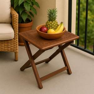 โต๊ะข้างโบราณแบบดั้งเดิมแข็งแรงทนทาน ใช้งานได้หลากหลายภายในบ้าน ห้องนั่งเล่น โรงอาหาร ที่นั่งพักผ่อน สำนักงาน โต๊ะกาแฟ ราคาขายส่ง - Product Image 4