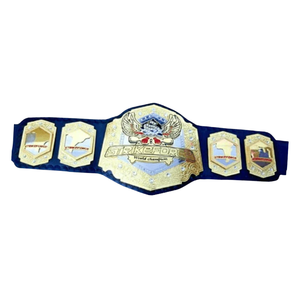 เข็มขัดแชมป์โลก MMA ของ Strikeforce ดีไซน์ทองคำปรับแต่งได้ สายสีน้ำเงิน คุณภาพพรีเมียม - Product Image 6