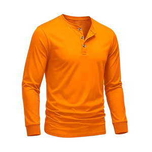 T-shirt décontracté à manches longues pour homme, couleur personnalisée, t-shirt à manches longues respirant et ajusté pour homme - Product Image 1