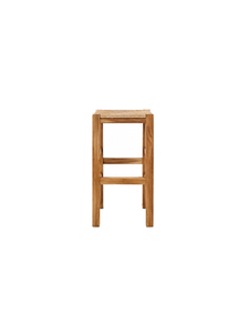 Tabouret de salle à manger en rotin moderne avec pieds en bois, design contemporain pour l'ameublement de la maison, stable et durable, utilisation en intérieur et en extérieur - Product Image 1