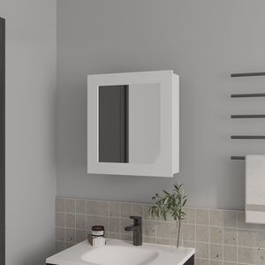 Armadietto Portamedicinali Bianco Hailey per Bagno, Eleganti Specchi da Bagno - Product Image 1