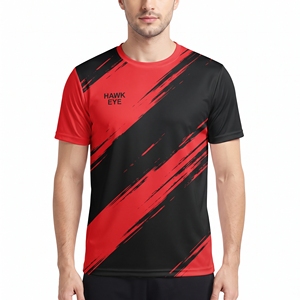 T-shirt de sport pour homme en gros, personnalisé par sublimation, imprimé intégral, respirant, à manches courtes, pour la course, l'entraînement et la gym - Product Image 1
