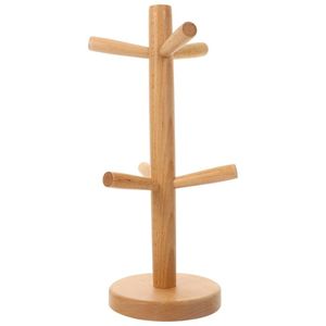 Wooden Cup <b>Rack</b> Standing Three-Layer Rectangular Minimalist Storage Holder for Kitchen - Product Image 3