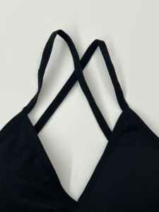 Women's High Support Simple Style Sports Bra-Breathable Spandex/Nylon Customizable Front Logo <b>Comfortable</b> Active Wear - Product Image 4