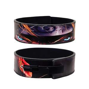 Ceinture de musculation en cuir jaune vif, ceinture d'entraînement personnalisée pour la salle de sport avec soutien lombaire rembourré pour une force maximale en powerlifting - Product Image 6