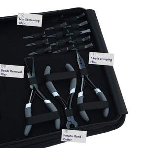 Kit de Herramientas Profesionales de Acero Inoxidable de Grado Quirúrgico para Extensiones de Cabello, Removedor de Microperlas, Alicates de Crimpado de 3 Orificios, Herramienta de Bucle para Barbería - Product Image 3