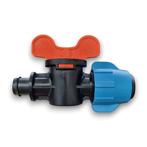 Válvula de Acoplamiento para Riego de Jardín, Marca Vietdrip, Plástico PP Virgen Negro, Manijas Rojas/Azules, Diámetro de 1/2, Tipo Recto, Agrícola - Product Image 2