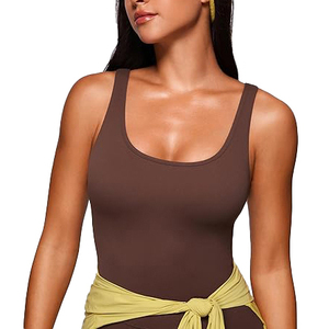 Athletic Women <b>Romper</b> With Tummy Control One Piece Bodycon <b>Shorts</b> Bodysuit Activewear for Yoga Fitness Gym - Product Image 3