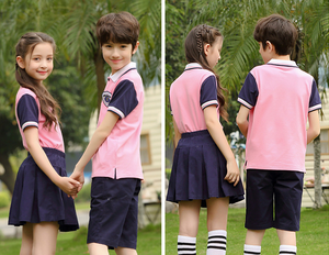 Vêtements d'école respirants pour garçons et filles, uniformes préscolaires en gros avec broderie personnalisée, service OEM ODM - Product Image 4