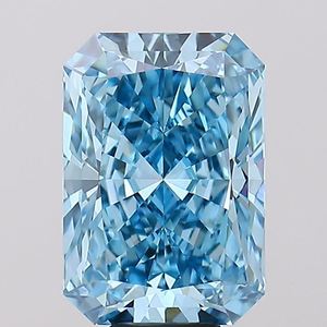 Diamant de laboratoire de 10,08 carats, taille Radiant, bleu vif fantaisie, VVS2, certifié IGI, diamant CVD en vrac pour la fabrication de bijoux - Product Image 1